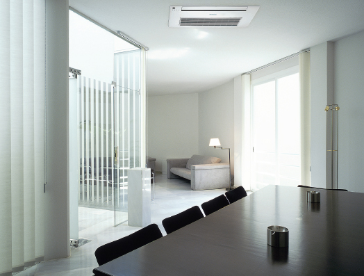 Samsung 1-weg cassette warmtepomp airco in woning